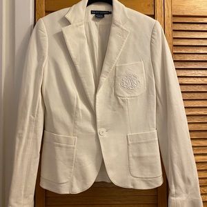 White cotton Ralph Lauren blazer